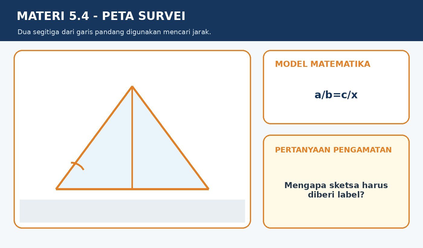Gambar kontekstual 3: Menghitung Panjang Sisi pada Segitiga Sebangun